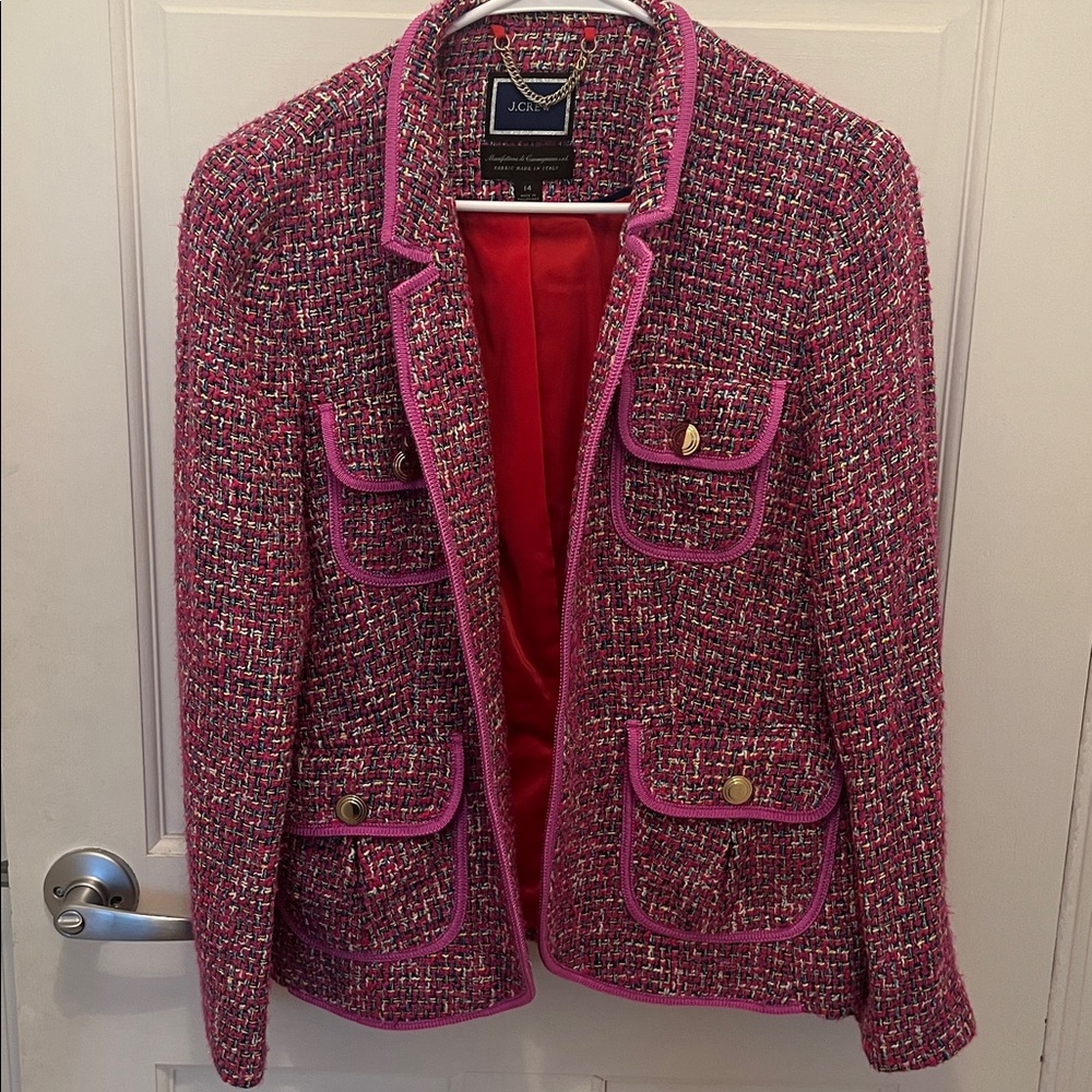 J Crew tweed blazer size 14